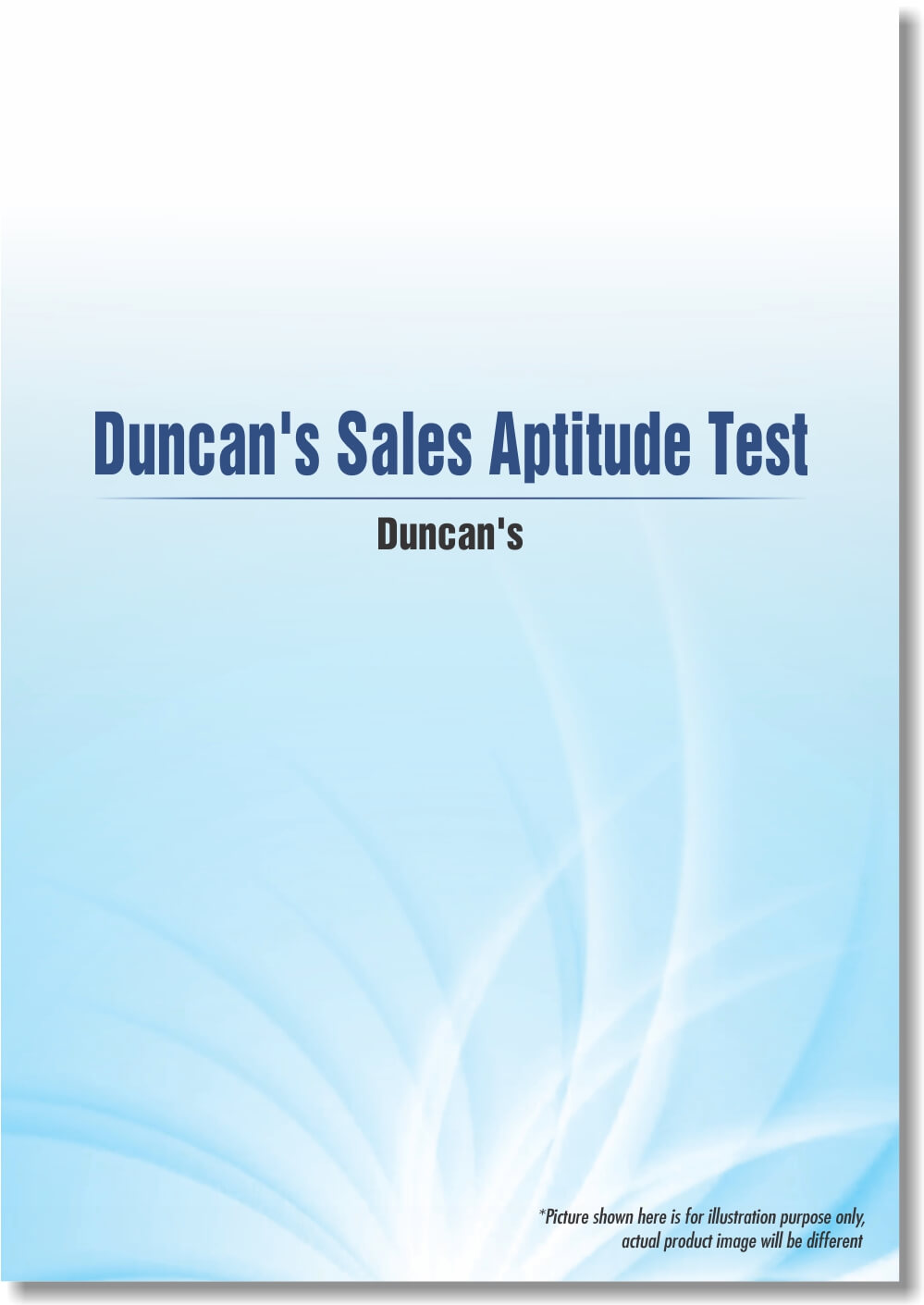 Duncan s Sales Aptitude Test